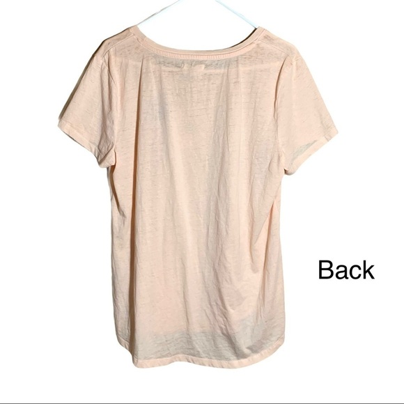 Maurices Soft Pink Orange Peach Coral Homegrown Graphic T-Shirt Size Large - Picture 9 of 16